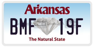 BMF19F  license plate in AR