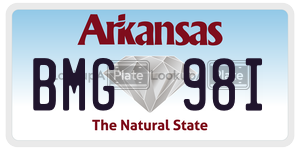 BMG98I  license plate in AR