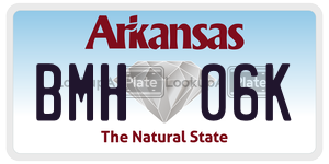 BMH06K  license plate in AR