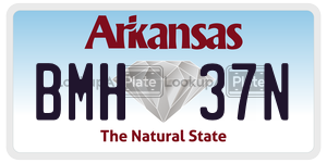 BMH37N  license plate in AR