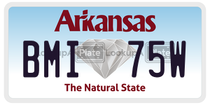BMI75W  license plate in AR