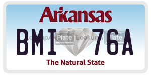 BMI76A  license plate in AR