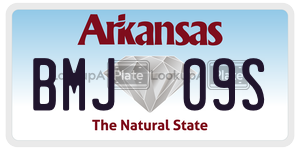 BMJ09S  license plate in AR
