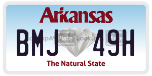 BMJ49H  license plate in AR