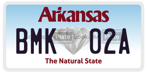 BMK02A  license plate in AR