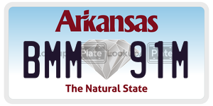 BMM91M  license plate in AR