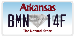 BMN14F  license plate in AR