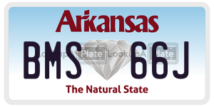 BMS66J  license plate in AR
