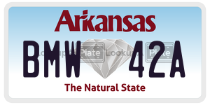 BMW42A  license plate in AR