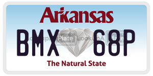 BMX68P  license plate in AR