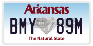 BMY89M  license plate in AR