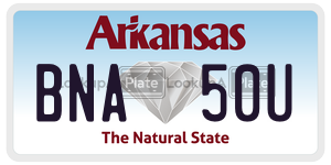 BNA50U  license plate in AR