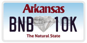 BNB10K  license plate in AR