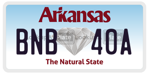 BNB40A  license plate in AR