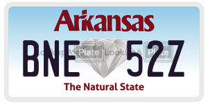 BNE52Z  license plate in AR