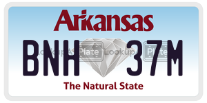BNH37M  license plate in AR