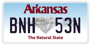 BNH53N  license plate in AR