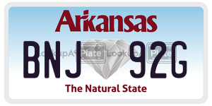BNJ92G  license plate in AR