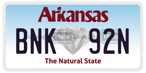 BNK92N  license plate in AR