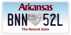 BNN52L  license plate in AR