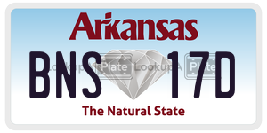 BNS17D  license plate in AR