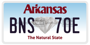 BNS70E  license plate in AR