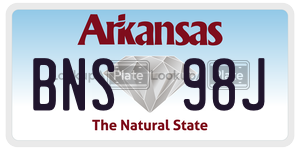 BNS98J  license plate in AR