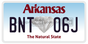 BNT06J  license plate in AR