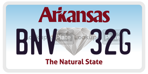 BNV32G  license plate in AR