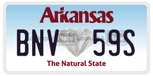 BNV59S  license plate in AR