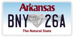 BNY26A  license plate in AR