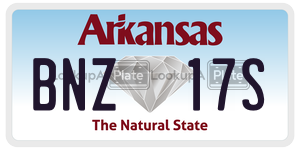 BNZ17S  license plate in AR