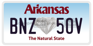 BNZ50V  license plate in AR
