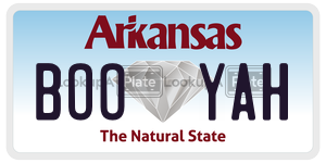 BOOYAH  license plate in AR