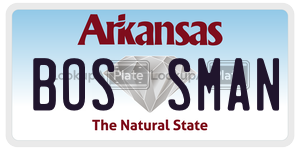 BOSSMAN  license plate in AR