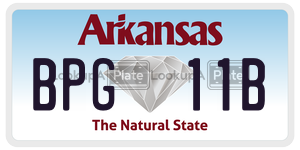 BPG11B  license plate in AR