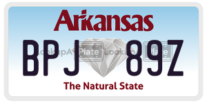 BPJ89Z  license plate in AR