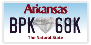 BPK68K  license plate in AR