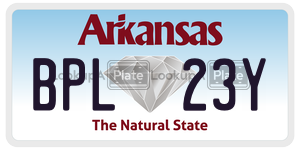 BPL23Y  license plate in AR