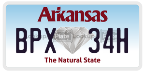 BPX34H  license plate in AR