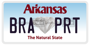 BRAPRT  license plate in AR