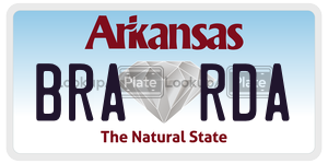 BRARDA license plate in Arkansas