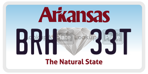 BRH33T  license plate in AR