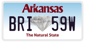 BRI59W  license plate in AR