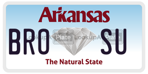 BROSU  license plate in AR