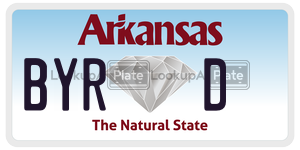 BYRD  license plate in AR