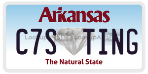 C7STING  license plate in AR