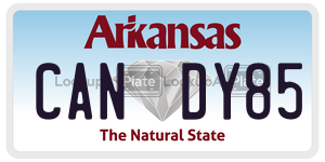 CANDY85  license plate in AR