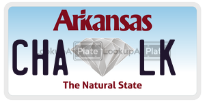 CHALK  license plate in AR