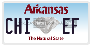 CHIEF  license plate in AR